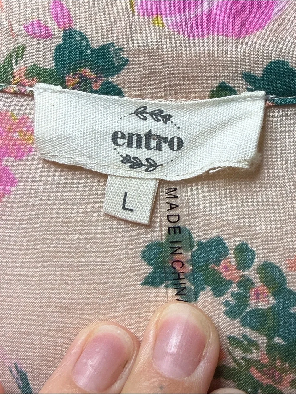 entro Pink Floral Button-Down Mini Dress - Picture 7 of 9